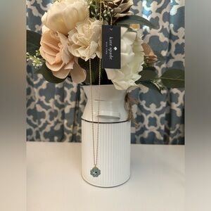 NWT Kate Spade Spades & Studs Enamel Mini Pendant - Perfect Pool with Dust Bag